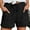 Black, variant on Ichuanyi Womens Pants Clearance, Women Summer Drawstring Elastic Waist Casual Solid Shorts Short Pants
