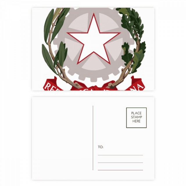 Italia Europa emblema nacional Set cumpleaños gracias tarjeta postal correo lado 20pcs