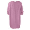 thumbnail image 4 of Women's long-sleeved round neck knitted pullover oversized autumn and winter loose long sweater dress, 4 of 9