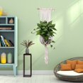 thumbnail image 3 of Soporte para maceta de cuerda de algodón tejido a mano, colgador de plantas, decoración colgante de pared para el hogar, soporte para maceta, 3 of 8