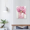 thumbnail image 3 of COMIO Pink Perfume Bottle Rose Flowers Canvas Wall Art Fashion Aesthetic Makeup Glitter Bathroom Wall Decor - Framed Modern Paris Coco Painting Pictures For Bedroom, 3 of 4
