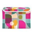 thumbnail image 7 of Yayeee Collapsible Cube Storage Bin with Lid Fabric Closet Decorative Basket with Handles, Abstract Geometric Pattern, 7 of 7