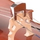 thumbnail image 2 of Sordina de metal para violonchelo de práctica, de aleación de zinc de 2 puntas, para violonchelo 3/4 y 4/4, 2 of 11