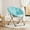 Blue, variant on Faux Fur Saucer Chair - Oversized Foldable Moon Chair for Adults, 300lb Capacity Lounge Chair with Metal Frame, Plush Flower Accent Seat for Bedroom, Living Room or Dorm (Pink)