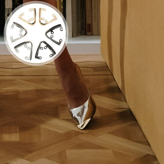 FRCOLOR 3 Pairs Metal Shoe Toe Caps for High Heels Pointed Protectors Covers Tip Protection for Shoes