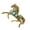 Gold, variant on Elegant Horse Brooch Adorned with Simulated Turquoise Accent for Fashion Forward Looks on Suits and Shirts Gift