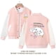 thumbnail image 1 of Abrigo de uniforme de béisbol con estampado de dibujos animados Sanrios, chaqueta Kawaii Kuromi Cinnamoroll, Top de manga larga, ropa para niños, 1 of 5