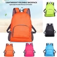 thumbnail image 2 of hulanddfd Backpack Foldable Waterproof Backpack with Front Zipper Pocket 12.6"x16.14"x4.72" Fluorescent Color Daypack for Camping Travel Hiking Gift for men and women Orange, 2 of 6
