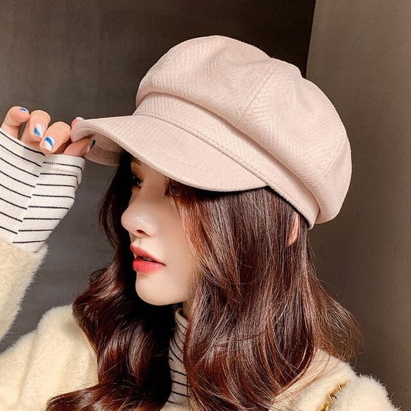 SikaFu Women Berets Fashion Striped Octagonal Newsboy Cap Vintage Artist Painter Beret Hat Female Autumn Winter Hat Beret Cap