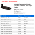 thumbnail image 2 of Automatic Transmission Filter Kit - Compatible with 2006 - 2015 Dodge Charger 2007 2008 2009 2010 2011 2012 2013 2014, 2 of 2