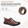 thumbnail image 2 of Mens Non-slip Loafers Outdoor Casual Lightweight Retro Driving Shoes Minimalist Business Office Moccasins Brown 10 US, 2 of 7