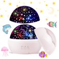 thumbnail image 1 of Star Projector Lamp, Led 360 Degree Rotating Projection Lamp With Starry Sky And Ocean Light Projection Changing Colors Warm Night Light For Kids Pink, 1 of 7