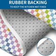 thumbnail image 4 of Colorful Checkerboard Pattern Bathroom Rugs Sets 3 Piece,Toilet Cover Set,Absorbent Non Slip Bathroom Mats Sets with U-Shaped Contour Rug Toilet Rug Set, 4 of 5