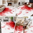 thumbnail image 5 of 6'x9' Area Rugs, Modern Red Indoor Outdoor Area Rug for Living Room Bedroom, Gradient Floral Abstract Bohemian White Washable Bathroom Rugs Kitchen Floor Carpet Mats Home Decor Aesthetic, 5 of 8