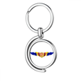 thumbnail image 1 of Andorra Flag National Emblem Rotating Keychain Metal Keyring Holder, 1 of 2