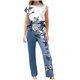 thumbnail image 2 of Conjuntos Cortos para las Mujeres sin Mangas Delantera Corta Espalda Larga Y Pantalones, Conjunto Casual de Moda para la Primavera, 2 of 4