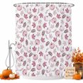 thumbnail image 2 of Pink Pumpkins Fall Shower Curtains for Bathroom, Autumn Botanical Leaf Thanksgiving Waterproof Fabric Shower Curtain, Decorative Bathroom Curtain for Bathtub, 72"x72", No Hooks Included, 2 of 9