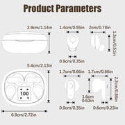 2026 New Ultra Mini 2-Pack Bluetooth Earbuds, 2 Pairs Tiny Size Invisible Earbuds, Led Power Display, Waterproof with Mic for Side Sports Work