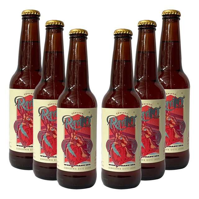 Six Pack Cerveza Artesanal Rayito De Tres West Coast Ipa Rayito de Tres Tres West Ipa