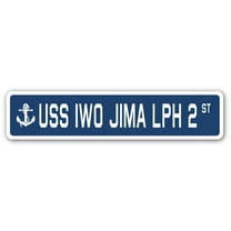 USS IWO JIMA LPH 2 Street Sign us navy ship veteran sailor gift