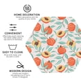 thumbnail image 3 of Honeii Peach print Leather Coaster Set of 4, ideal for safeguarding your furniture from drinks spills and effortless cleanup-Hexagon, 3 of 6