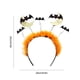 thumbnail image 3 of Diadema de murciélago de lentejuelas de Halloween, diadema mullida para disfraz de fiesta (naranja), 3 of 3