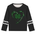 thumbnail image 5 of Blusas y camisas de manga larga con cuello redondo, moda del Día de San Patricio, blusa informal con estampado bonito de manga larga para niños y niñas., 5 of 5