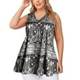 thumbnail image 4 of Viikei Womens Tank Top Camisoles for Women Plus Plus Size Printed Vest V-neck Loose Pullover Tops, 4 of 8