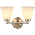 thumbnail image 3 of Aspen Creative 62291-1, 2-Light Bathroom Vanity, 13-1/2" Wide, Transitional Design, Satin Nickel, 3 of 6