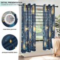 thumbnail image 3 of Yayeee Window Curtains Light Filtering 63"x42" Grommet Panel Pair Home Living Room Decor, Blue Fireflies Pattern, 3 of 7