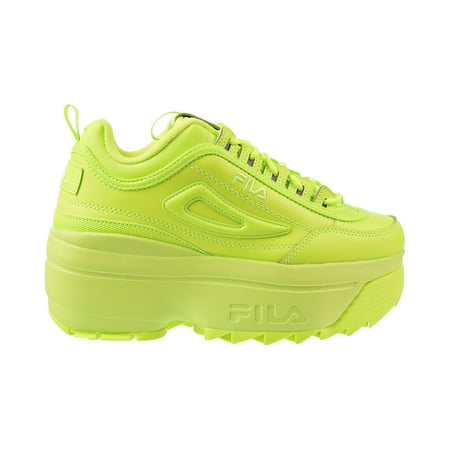 Fila Disruptor II Wedge Womens Shoes Size 7, Color: Neon Green
