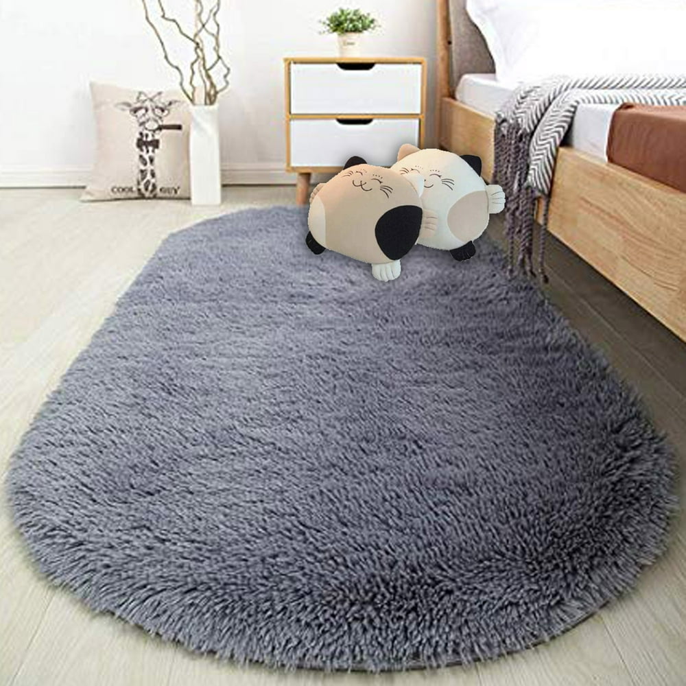 NK HOME 31.4 x 64.9 inches/ 80 x 165cm Fluffy Area Rugs for Bedroom