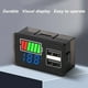 thumbnail image 3 of Medidor De Batería Digital Monitor RV Pantalla De Voltaje De Memoria De Apagado 8-30 V Con 2 Puertos USB, Adecuado Para Barcos De Motocicletas De Automóviles Marinos, 3 of 7