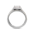 thumbnail image 5 of AFFY 1.50CT Princess & Round Moissanite Diamond Halo Bridal Ring Set for Women 14K Solid White Gold-6.5, 5 of 8