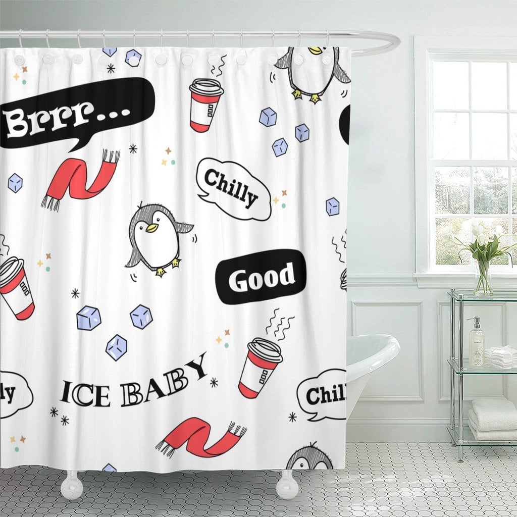 Bsdhome Red Abstract Penguin Chilly Pop Up Sassy Girly Baby