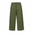 thumbnail image 4 of Mohiass Summer Capri Pants for Women, Casual Pull On Womens Capris with Pockets, Women's Casual Pants & Capris, Ladies Capris Army Green M, 4 of 6