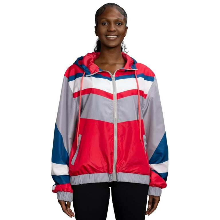 Retro Windbreaker Jacket Lightweight 80s & 90s Colorful Retro Windbreaker Jacket Lightweight 80s & 90s Colorful