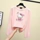 thumbnail image 5 of Hello Kitty nuevo estampado camiseta holgada de manga larga para niños suéter deportivo informal de longitud media Top de moda para Niña de primavera, 5 of 5