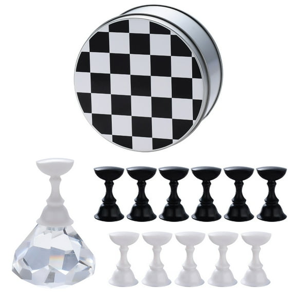 1 juego de placa de uñas para práctica de uñas, soporte de exhibición de uñas con base magnética