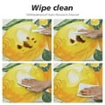 thumbnail image 4 of Nawypu  Round Fitted Tablecloth Lemon Flower Leaves Foral Table Cloth with Elastic Edged Waterproof Wipeable Round Table Cover for Patio Parties Outdoor Decor, 4 of 7