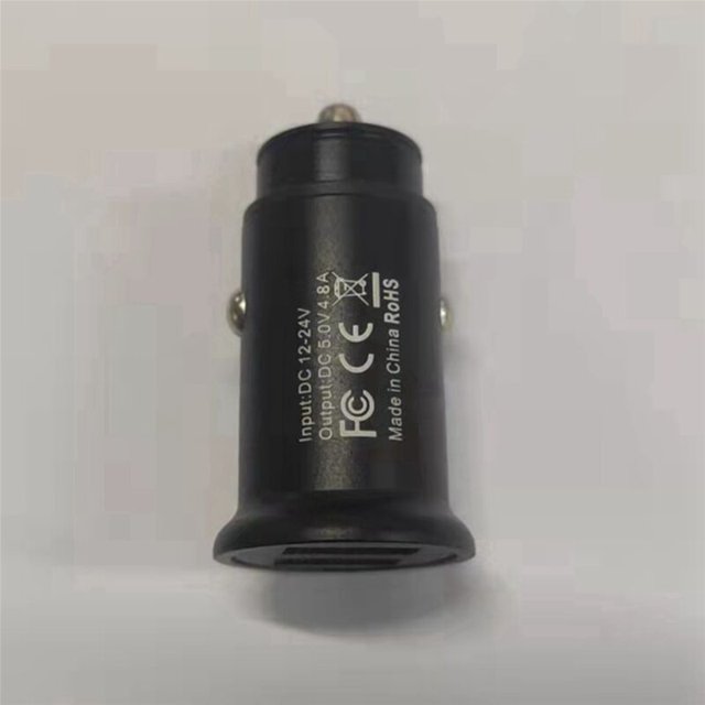 2X Mini cargador de automóvil de metal Qc3.0 48W USB tipo C One Drag Two Cargador rápido de teléfono móvil para encendedor de automóvil