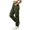 thumbnail image 4 of Vrorvz Cargo Jogger for Womens Drawstring Elastic Waisted Joggers Slim Leg Pant Outdoor Hiking Pants with Pockets, 4 of 5