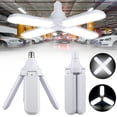 thumbnail image 1 of 4-Panel Adjustable Deformable Fixture for Parking Lots, Workshops & Basements High-Power 50W LED Garage Light, 1 of 7