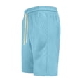thumbnail image 7 of Fashion YLSDY Mens Shorts Casual Lightweight Elastic Waist Solid Color Beach Pants Summer Lounge Sports Shorts with Pockets Light Blue XL, 7 of 7