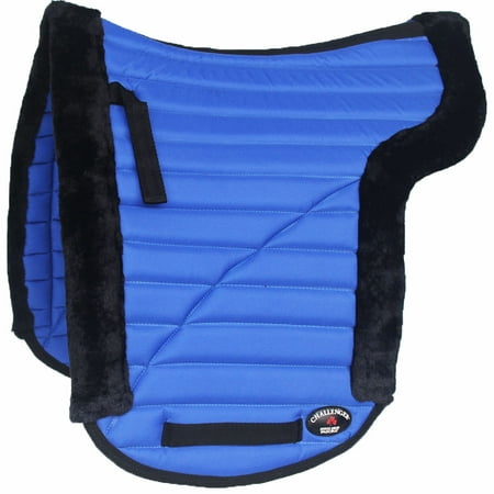 Horse English Western SADDLE PAD Contour Jumping All Purpose FUR Blue (Best English Saddle For Jumping)