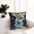 thumbnail image 6 of Fuzoiu Colorful Stained Glass Deer Print Square Pillow Cover,Hidden Zipper Design,Luxury Square Pillow Case, Throw Pillow,Couch Cushion-18"x18", 6 of 7
