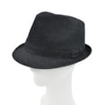 thumbnail image 2 of Premium Jeans Fabric Solid Color Fedora Hat, 2 of 4