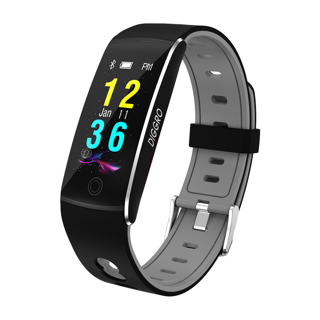 Decrement bekymring oase DIGGRO F10 Fitness Tracker , Activity Tracker Watch with Heart Rate  Monitor, smart bracelet Waterproof Pedometer Activity Bluetooth Wristband  with Sleep Monitor Sports Bracelet (Gray) - Walmart.com