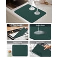 thumbnail image 5 of Dish Drying Mat for Kitchen Counter Solid Color Drying Pad Absorbent Drying Mats for Countertops Sinks Draining Racks Dark Green Reversible Drainer Kitchen Accessories 18x24 Inch, 5 of 7