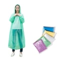 thumbnail image 1 of Rain Ponchos,with Drawstring Hood （20 Pack） Emergency Disposable Rain Ponchos Family Pack for Adults,Rain Ponchos with Hood Emergency Disposable Rain Ponchos Family Set,Clear, 1 of 6